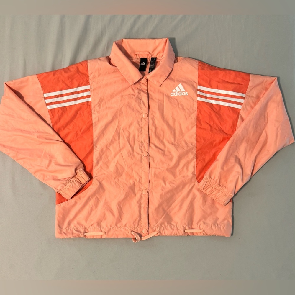 Adidas Peach and Coral Windbreaker